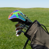 Gepersonaliseerde Neon Guitar Psychedelic  Golf Golfheadcover (Insitu)