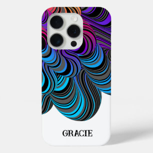 Gepersonaliseerde Neon Kleurrijk iPhone 15 Pro Case