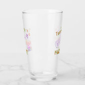 Gepersonaliseerde Neon Mancave 🍺 Faux Tavern Club Glas (Links)