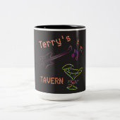 Gepersonaliseerde Neon Mancave Mok 🍺 Faux Tavern (Center)