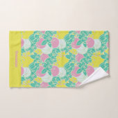 Gepersonaliseerde Neon Modern Bud & Flower Pattern Handdoek (Handdoek)