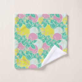 Gepersonaliseerde Neon Modern Bud & Flower Pattern Washandje
