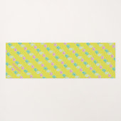 Gepersonaliseerde Neon Modern Bud & Flower Pattern Yogamat (Achterkant (horizontaal))