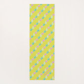 Gepersonaliseerde Neon Modern Bud & Flower Pattern Yogamat (Achterkant)