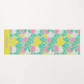 Gepersonaliseerde Neon Modern Bud & Flower Pattern Yogamat (Voorkant (horizontaal))