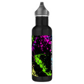 Gepersonaliseerde Neon Paint Splatter Kleurrijk Wa Waterfles (Rechts)