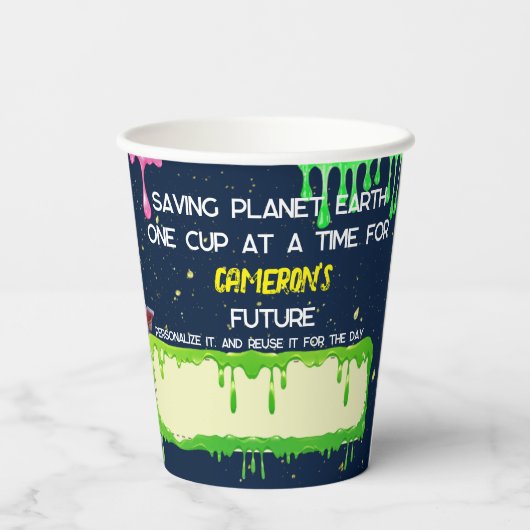 Gepersonaliseerde Neon Science STEM Experiment Par Papieren Bekers (Achterkant)