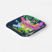 Gepersonaliseerde Neon Science STEM Experiment Squ Papieren Bordje (Gebogen)