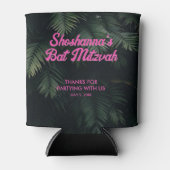 Gepersonaliseerde Neon Tropical Pink Photo Koelbox Blikjeskoeler (Voorkant)