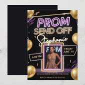 Gepersonaliseerde Neon Vibrant Prom Verstuur DIY F Kaart (Voorkant / Achterkant)