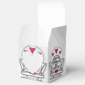 Gepersonaliseerde net gehuwde huwelijkskar bedankdoosjes (Geopend)