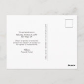 Gepersonaliseerde "net getrouwd" Elopement Foto Po Briefkaart (Achterkant)