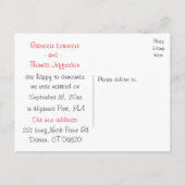 Gepersonaliseerde net getrouwd zwarte bruiloft Blo Aankondigingskaart (Achterkant)