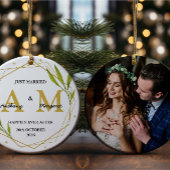 Gepersonaliseerde net getrouwde cadeau Mr & Mrs We Keramisch Ornament