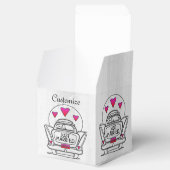 Gepersonaliseerde net getrouwde huwelijksreis auto bedankdoosjes (Geopend)