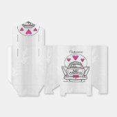 Gepersonaliseerde net getrouwde huwelijksreis auto bedankdoosjes (Uitgevouwen)