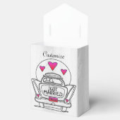 Gepersonaliseerde net getrouwde huwelijksreis auto bedankdoosjes (Geopend)