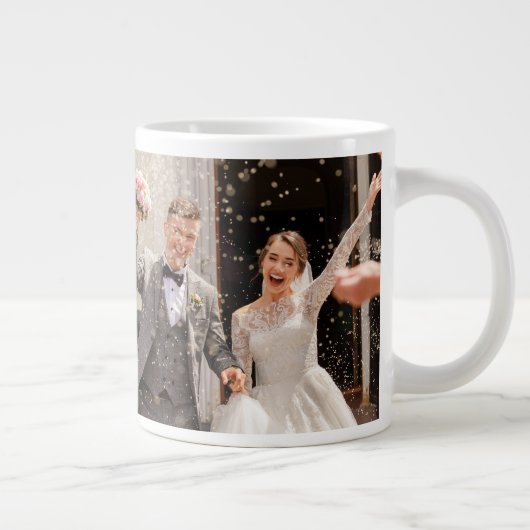 Gepersonaliseerde net getrouwde koffie Mok (Rechts)