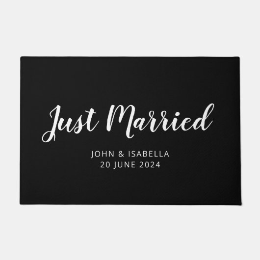 Gepersonaliseerde net getrouwde Passen getrouwd Deurmat (Voorkant)