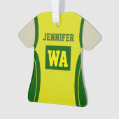 Gepersonaliseerde netball AcrylLight skin Ornament (voorkant)