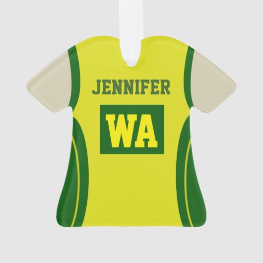 Gepersonaliseerde netball AcrylLight skin Ornament (achterkant)