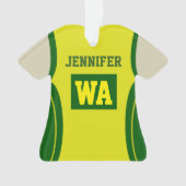 Gepersonaliseerde netball AcrylLight skin Ornament (voorkant)