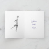 Gepersonaliseerde Netball Birthday Greeting Kaart (Binnen)
