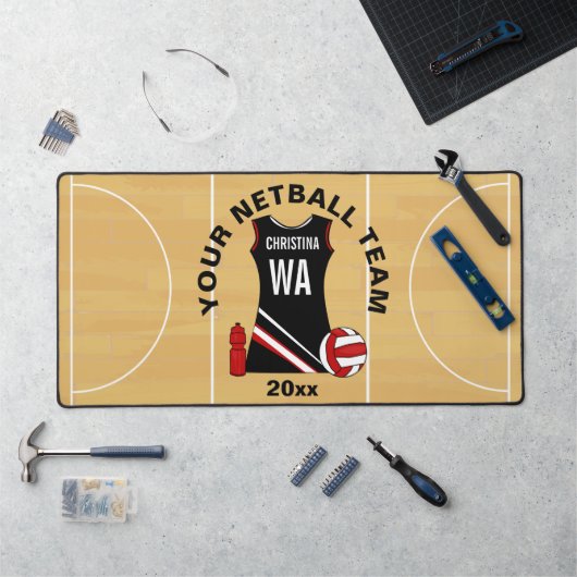 Gepersonaliseerde Netball speler Desk Mat (Werkstation)