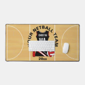 Gepersonaliseerde Netball speler Desk Mat (Keyboard & Muis)