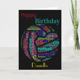 Gepersonaliseerde Netball speler Inspirerend verja Kaart