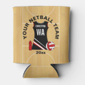 Gepersonaliseerde Netball speler team award Blikjeskoeler (Voorkant)