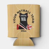 Gepersonaliseerde Netball speler team award Blikjeskoeler (Achterkant)