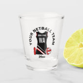 Gepersonaliseerde Netball speler team award Shot Glas (Voorkant)