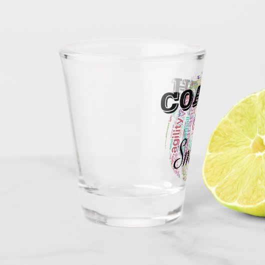 Gepersonaliseerde Netball-touringcar Gift Shot Glas (Links)