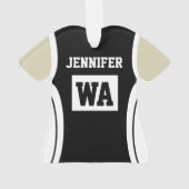 Gepersonaliseerde Netball Uniform Lichte huid Ornament (achterkant)