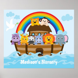Gepersonaliseerde Neursery van Noah's Ark Baby Poster