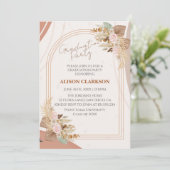 Gepersonaliseerde Neutrale Boho Foto Graduation Pa Kaart (Staand voorkant)