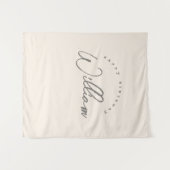 Gepersonaliseerde neutrale verjaardagsbanner jonge wandkleed (Voorkant (horizontaal))