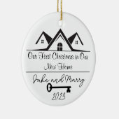 Gepersonaliseerde New Home Kerst Ornament (Rechts)