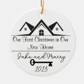 Gepersonaliseerde New Home Kerst Ornament (Voorkant)