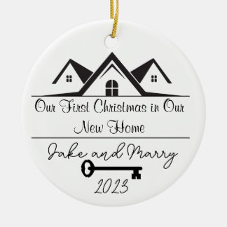 Gepersonaliseerde New Home Kerst Ornament