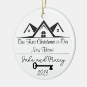 Gepersonaliseerde New Home Kerst Ornament (Links)