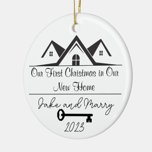 Gepersonaliseerde New Home Kerst Ornament (Links)
