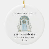 Gepersonaliseerde New Home Kerst Ornament (Achterkant)