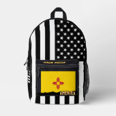 Gepersonaliseerde New Mexico Vlag tas, Amerikaanse Bedrukte Rugzak (Voorkant)
