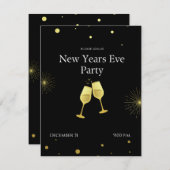 Gepersonaliseerde New Years Eve Party uitnodiging (Voorkant / Achterkant)