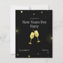 Gepersonaliseerde New Years Eve Party uitnodiging