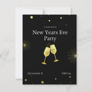 Gepersonaliseerde New Years Eve Party uitnodiging