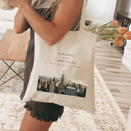 Gepersonaliseerde New York Wedding Canvas tas