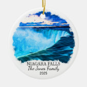 Gepersonaliseerde Niagara Herfsten Ornament, New Y Keramisch Ornament (Voorkant)
